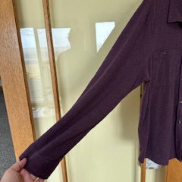 Burgundy Shirt Jacket - Picture 2 of 5